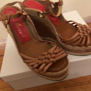 Fun braided front platform wedge sandal